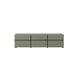 Tv Meubels*Beddenbriljant TV-meubel Crotone - 3-kleps incl. 3 lades - Groen
