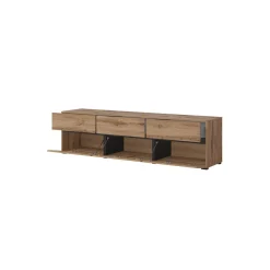 Tv Meubels*Beddenbriljant TV-meubel Crotone - 3-kleps incl. 3 lades - Wotan Eiken
