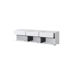 Tv Meubels*Beddenbriljant TV-meubel Crotone - 3-kleps incl. 3 lades - Wit