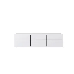 Tv Meubels*Beddenbriljant TV-meubel Crotone - 3-kleps incl. 3 lades - Wit