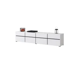 Tv Meubels*Beddenbriljant TV-meubel Crotone - 4-kleps incl. 4 lades - Wit