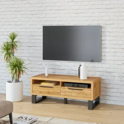 Tv Meubels*Beddenbriljant TV-meubel Halmstad - 2 lades - Wotan Eiken