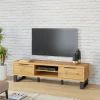 Tv Meubels*Beddenbriljant TV-meubel Halmstad - 2-kleps - Wotan Eiken