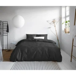 Dekbedovertrekken*Beddenbriljant Uni Satijn Black / zwart