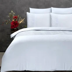 Dekbedovertrekken*Beddenbriljant Velvet Crossline Wit
