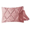Kussenslopen*Beddenbriljant Velvet Pintuck Kussensloop Fluweel Roze (2 in 1)