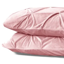 Kussenslopen*Beddenbriljant Velvet Pintuck Kussensloop Fluweel Roze (2 in 1)