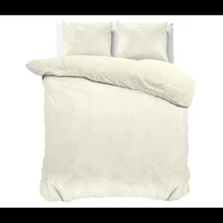 Dekbedovertrekken*Beddenbriljant Velvet Uni Dekbedovertrek Creme
