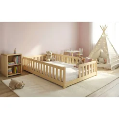 Kinderbed*Beddenbriljant Vloerbed Lex - Naturel - Direct Leverbaar!