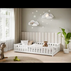 Kinderbed*Beddenbriljant Vloerbed Lex - Wit - Direct Leverbaar!