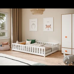 Kinderbed*Beddenbriljant Vloerbed Lex - Wit - Direct Leverbaar!